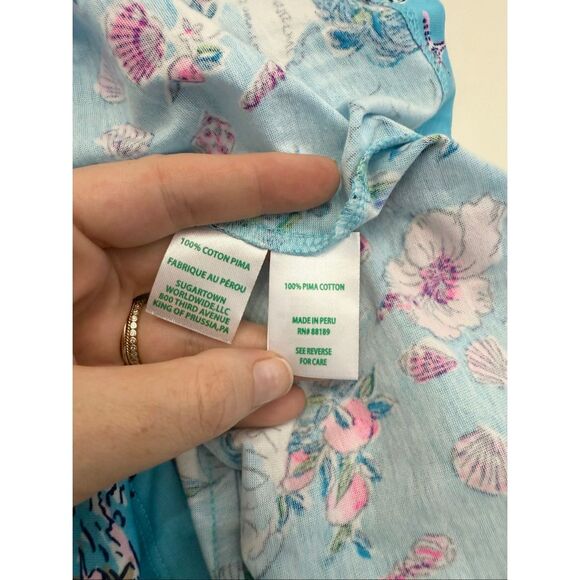 Lilly Pulitzer Amalfi Blue Lilly’s Roadtrip Florida Newberri Tank Dress Size XL - Picture 4 of 5